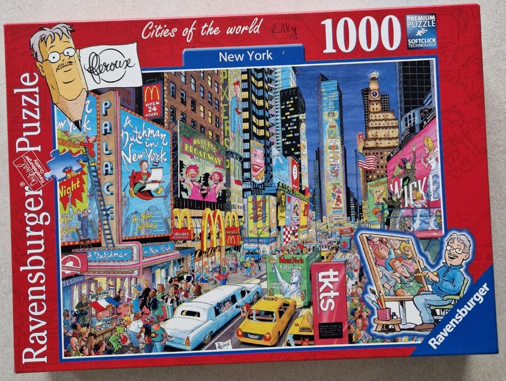 Puzzel Fleroux New York - 999 stukjes, Ophalen of Verzenden, 500 t/m 1500 stukjes, Gebruikt, Legpuzzel