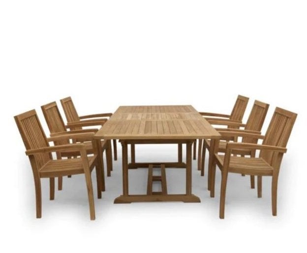 Teak houten tuinset NIEUW, Ophalen, Bank, 6 zitplaatsen, Teakhout