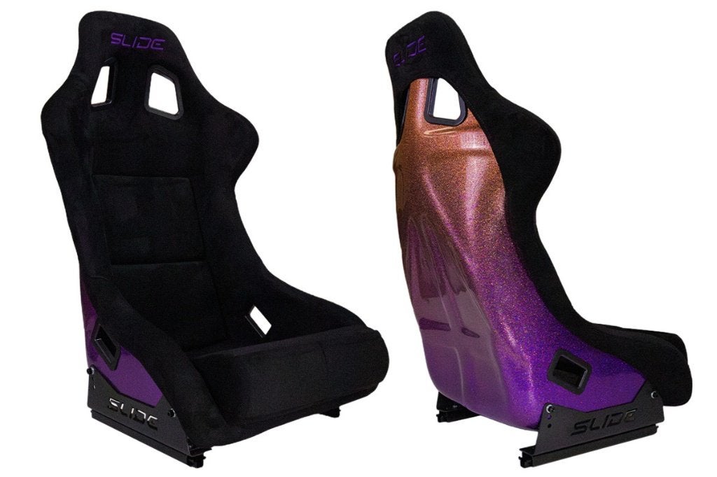 Slide KS2 Kuipstoel zwart suede alcantara olie glitter, Ophalen of Verzenden