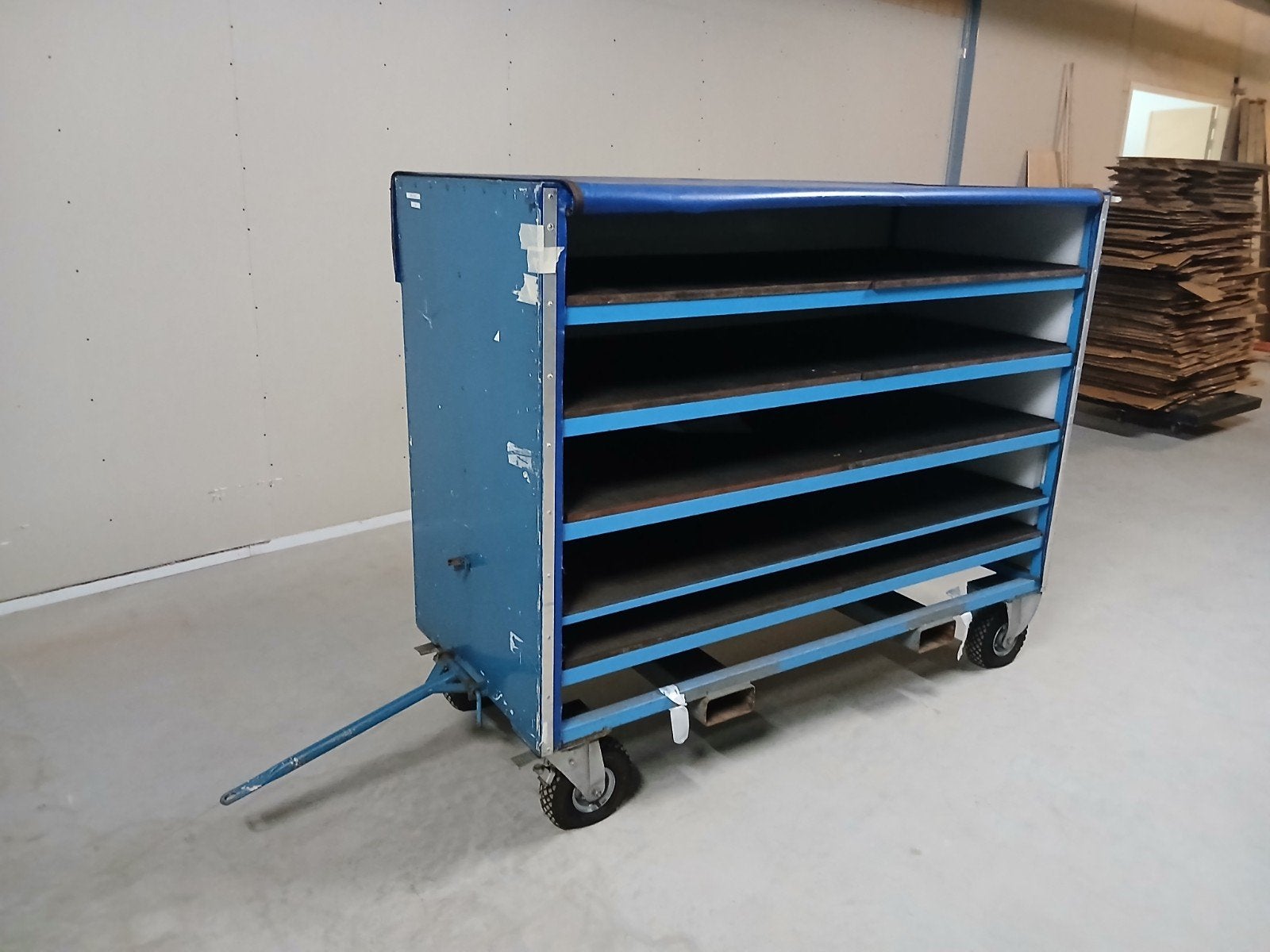 Grote magazijnkar met planken - ideaal voor bloemen/kraam, Ophalen of Verzenden, Nieuw, 250 cm of meer, Planken