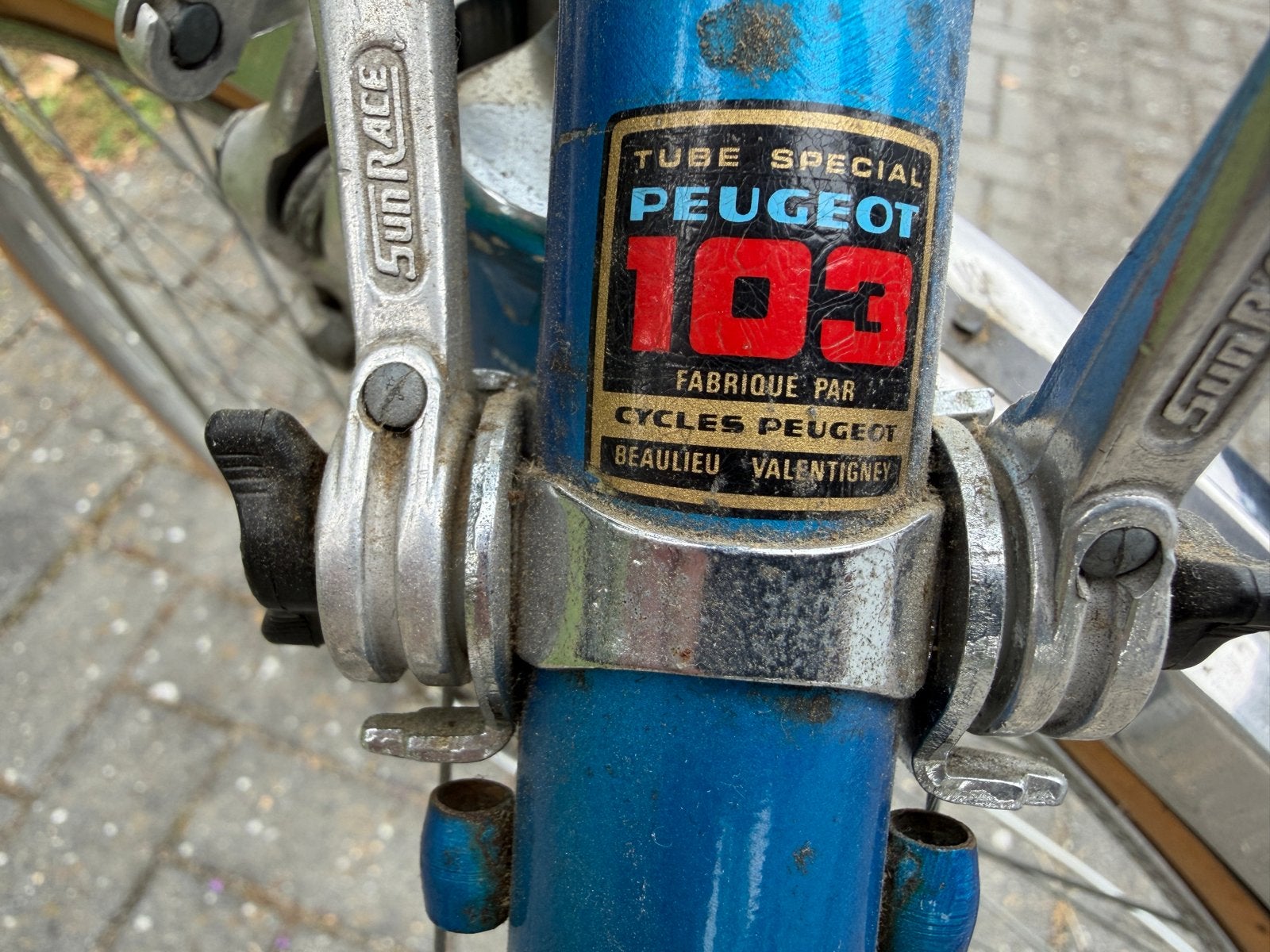 Vintage Peugeot dames/kinderfiets - Framemaat 54 cm, 51 tot 55 cm, Ophalen, Velgrem, Jaren '60 of nieuwer