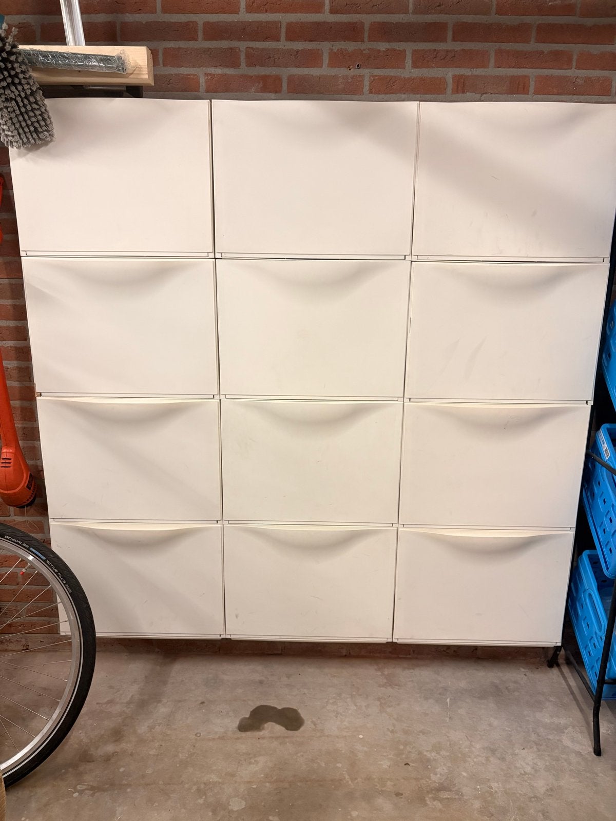 6 x 2 schoenenbakken IKEA TRONES, wit, Ophalen, Gebruikt