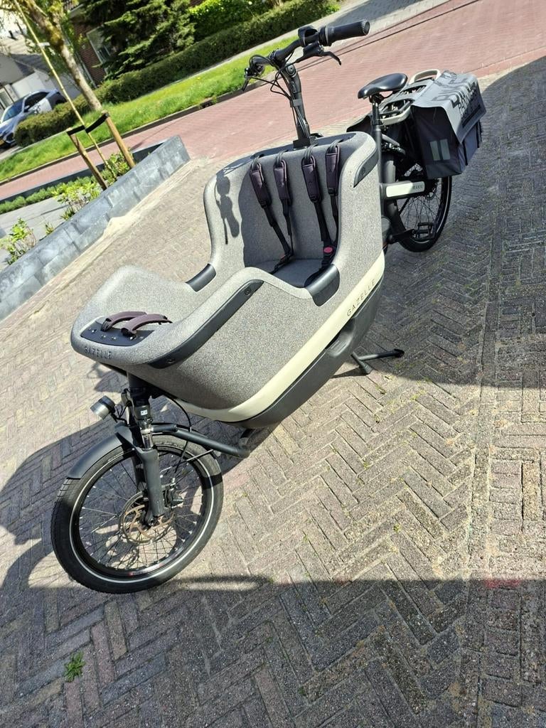 Bakfiets gazelle makki, Fietsen en Brommers, Fietsen | Bakfietsen, Zo goed als nieuw, Gazelle, 3 kinderen, Elektrisch, Schijfrem