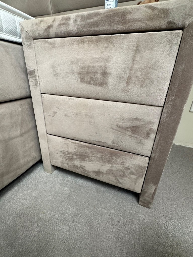 Foto 5 van Boxspring velvet hoofdbord eric kuster style taupe