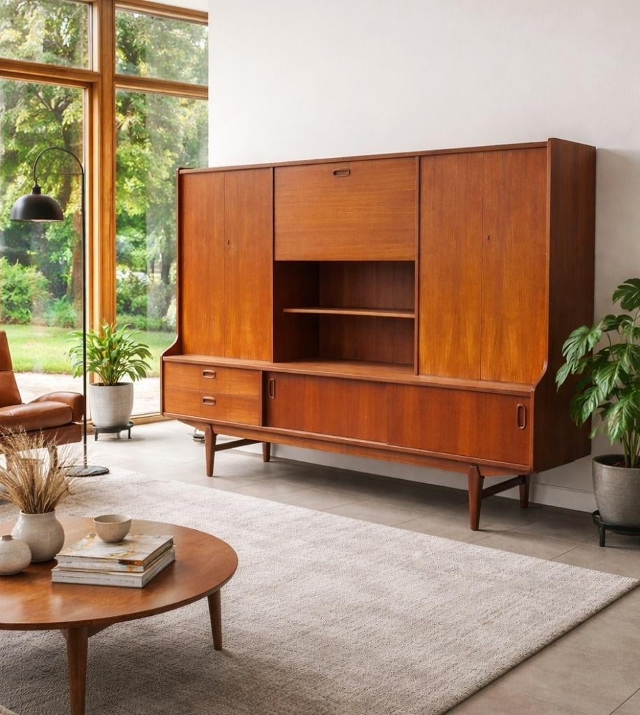 Prachtig Scandinavisch Design XL sideboard, Huis en Inrichting, Kasten | Wandmeubels, Zo goed als nieuw, Minder dan 100 cm, Minder dan 150 cm