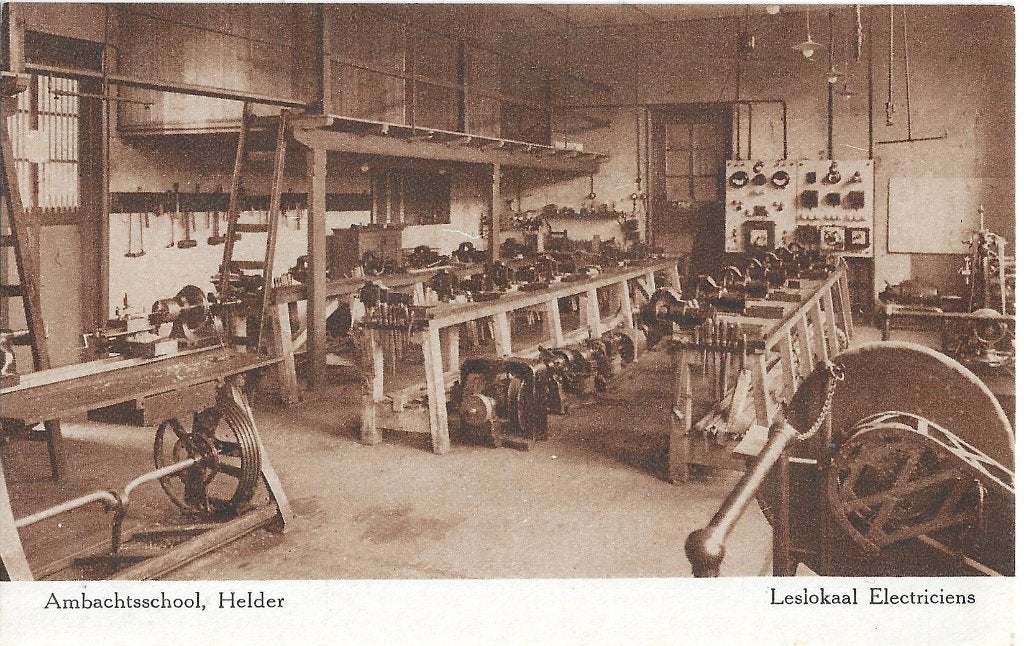 AK Den Helder - Ambachtsschool, Leslokaal Electriciens, Verzenden, Voor 1920, Ongelopen, Noord-Holland