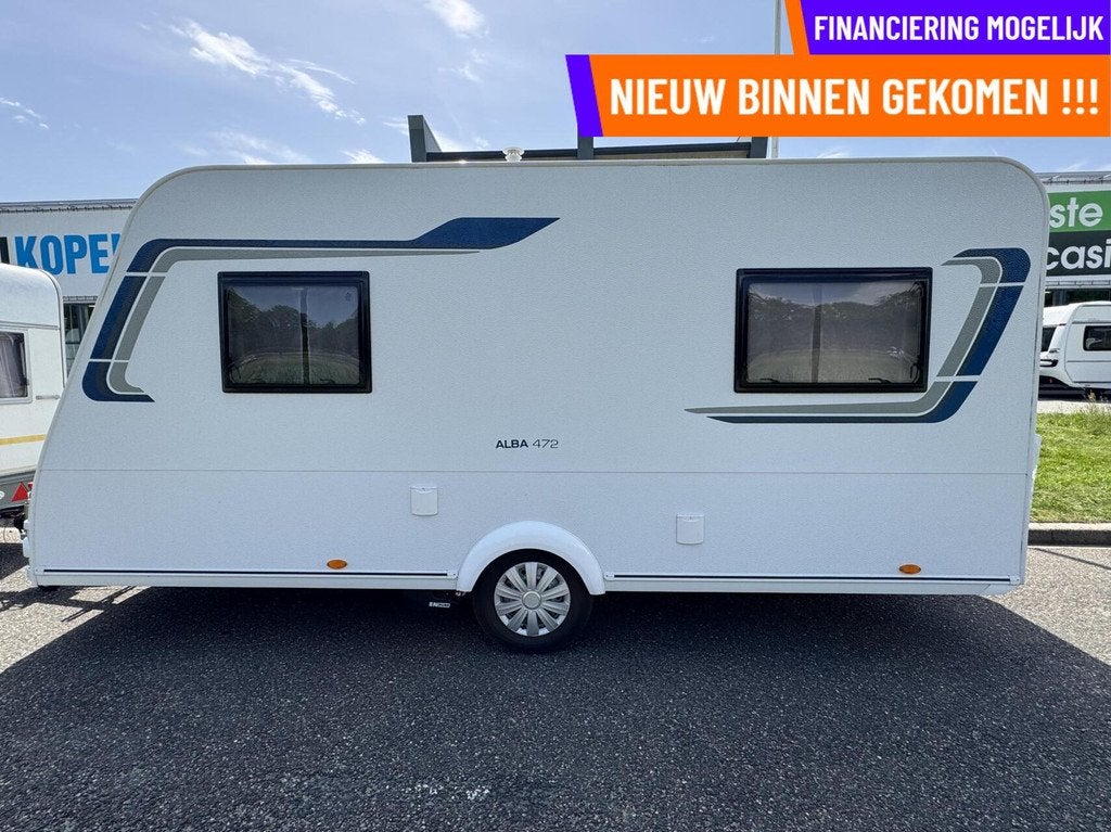 CARAVELAIR ALBA 472, V-BED, TREINZIT, MOVER, CASSETTELUIFEL, Caravans en Kamperen, Mover, Bedrijf, 750 - 1000 kg, 6 tot 7 meter