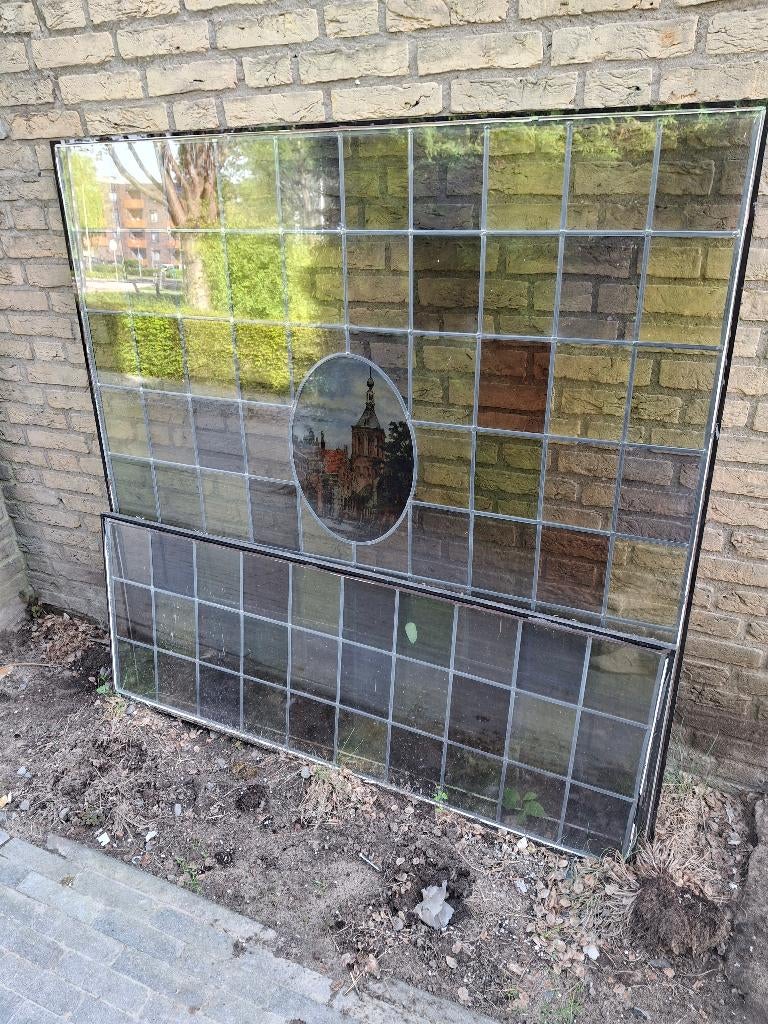 Glas in lood, Doe-het-zelf en Verbouw, Glas en Ramen, Ophalen, Gevelraam of Ruit, Gebruikt, Minder dan 80 cm