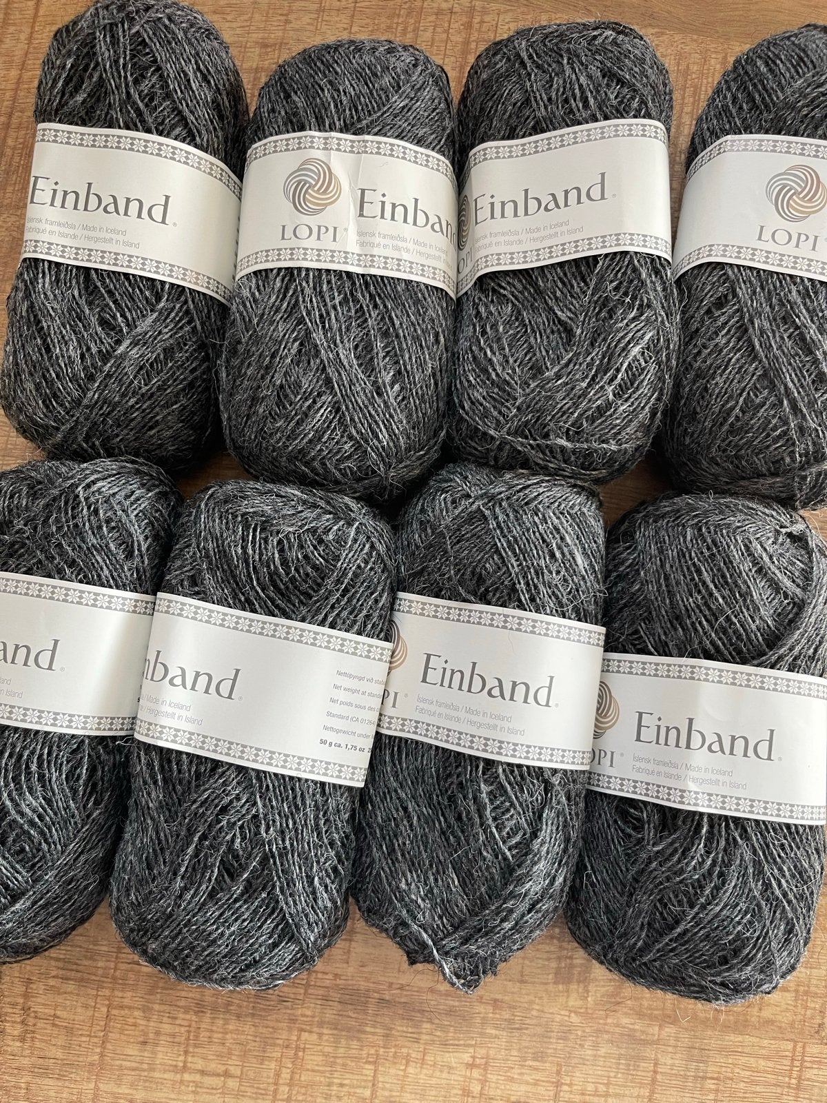 Einband IJslandse wol garen - 8 bollen 400 gr donkergrijs, Ophalen of Verzenden, Nieuw, Breien of Haken, Wol of Garen