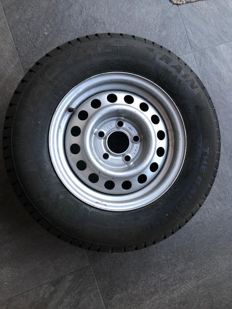 Caravanband reservewiel caravanwiel 185/75R14C 5-gaats, Caravans en Kamperen, Ophalen, Gebruikt