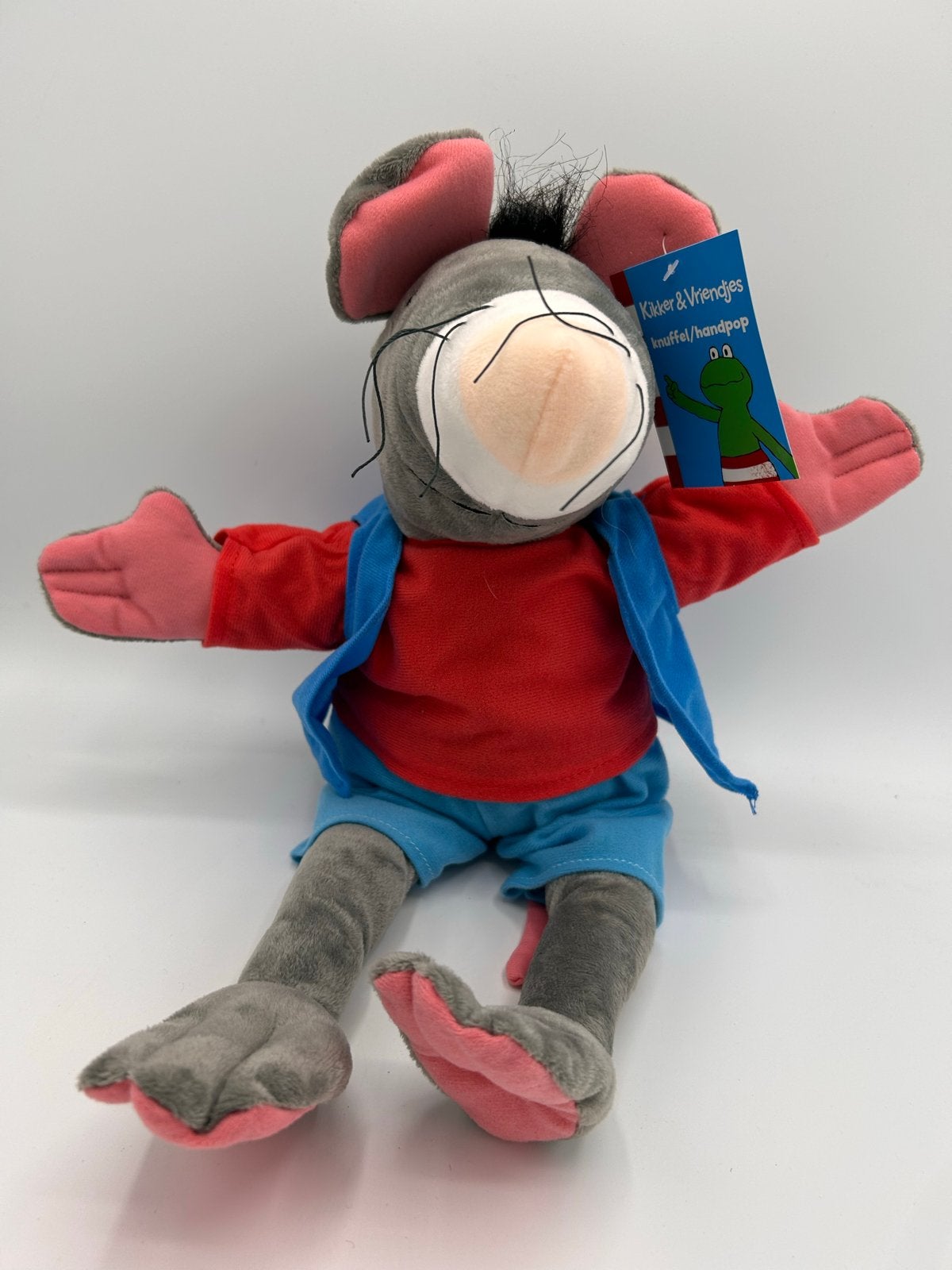Max Velthuijs Rat Handpop Knuffel Kikker en Vriendjes, Muis, Overige merken, Overige karakters, Ophalen of Verzenden