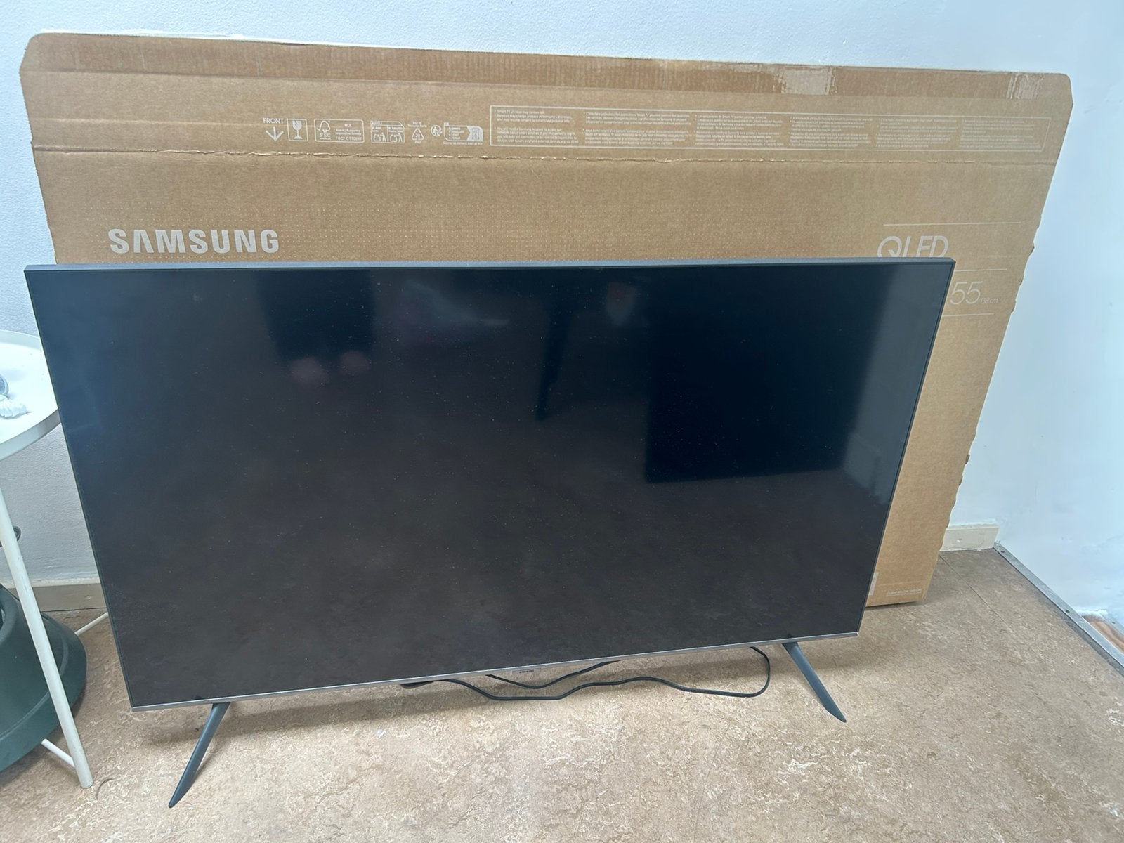 Samsung 55” QLED Q7F-scherm defect-voor onderdelen/reparatie, Ophalen, Niet werkend, 100 cm of meer, Samsung