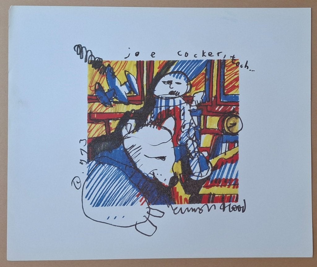Herman Brood - Joe Cocker - Pop Series 93, Portret en Figuren, Gesigneerd in de plaat, Offsetdruk, Ophalen of Verzenden