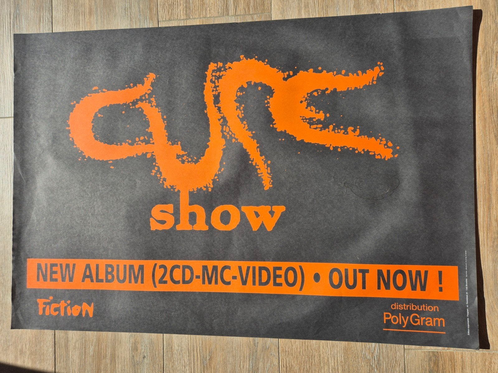 The Cure Show Album Promotie Poster - Zeldzaam!, Ophalen of Verzenden, Zo goed als nieuw, Muziek
