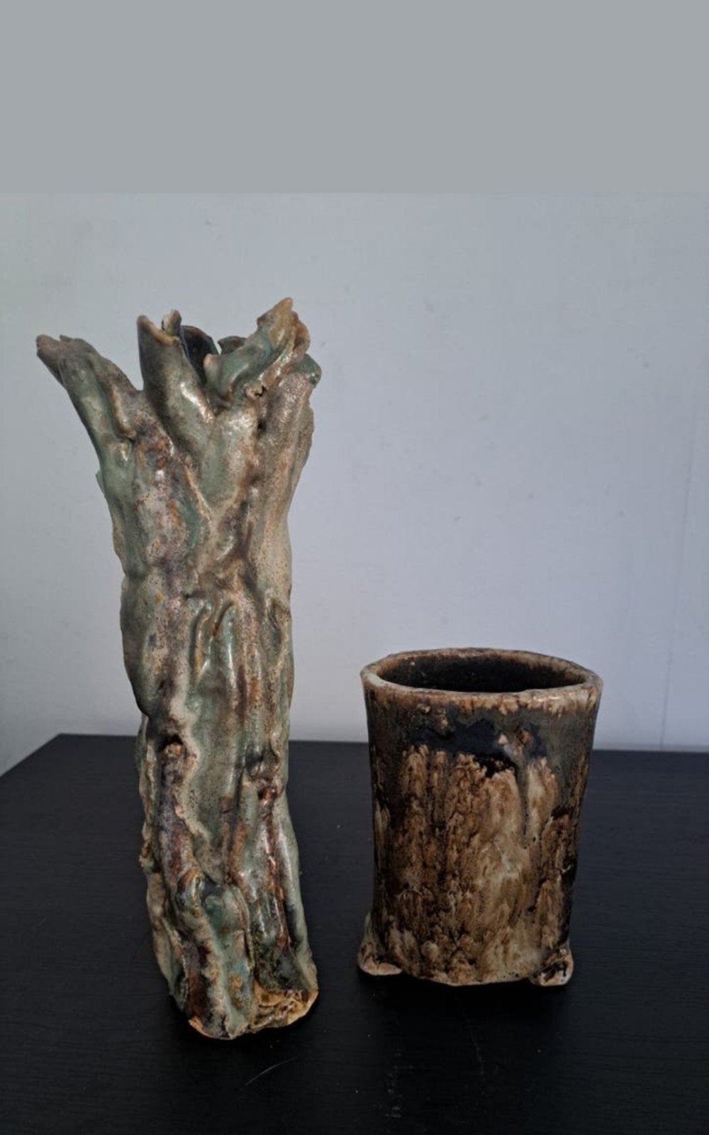 Unieke handgemaakte keramische vazen/beeldjes set, Antiek en Kunst, Antiek | Keramiek en Aardewerk, Ophalen of Verzenden