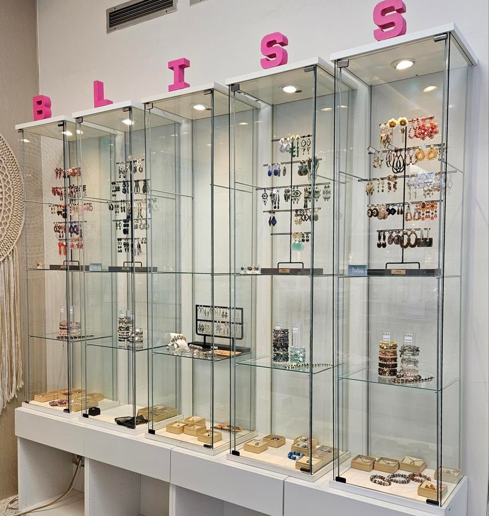 6x IKEA Detolf Vitrinekasten - 163x42,5x36 cm, Ophalen, Minder dan 50 cm, Modern, Vitrinekast, Glas