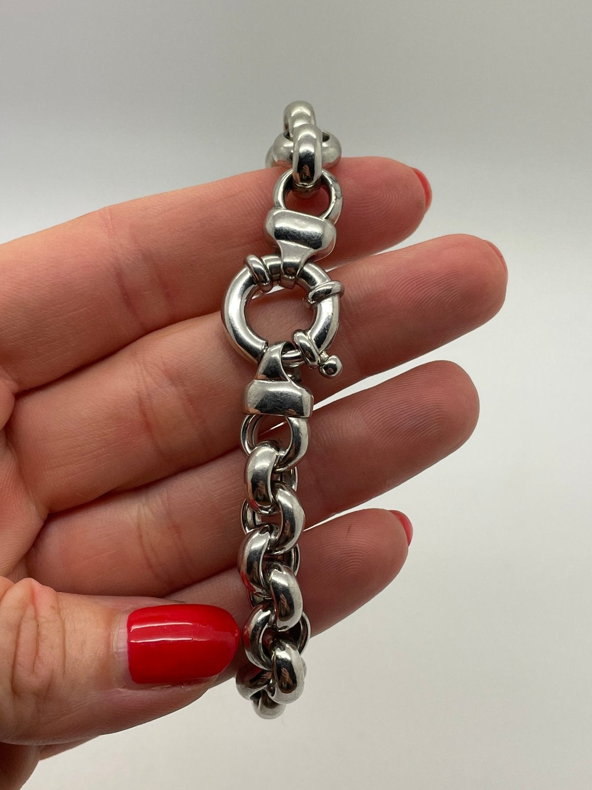 F115 Prachtige zilveren jasseron armband, Sieraden, Tassen en Uiterlijk, Ophalen of Verzenden, X, Zilver, Zilver