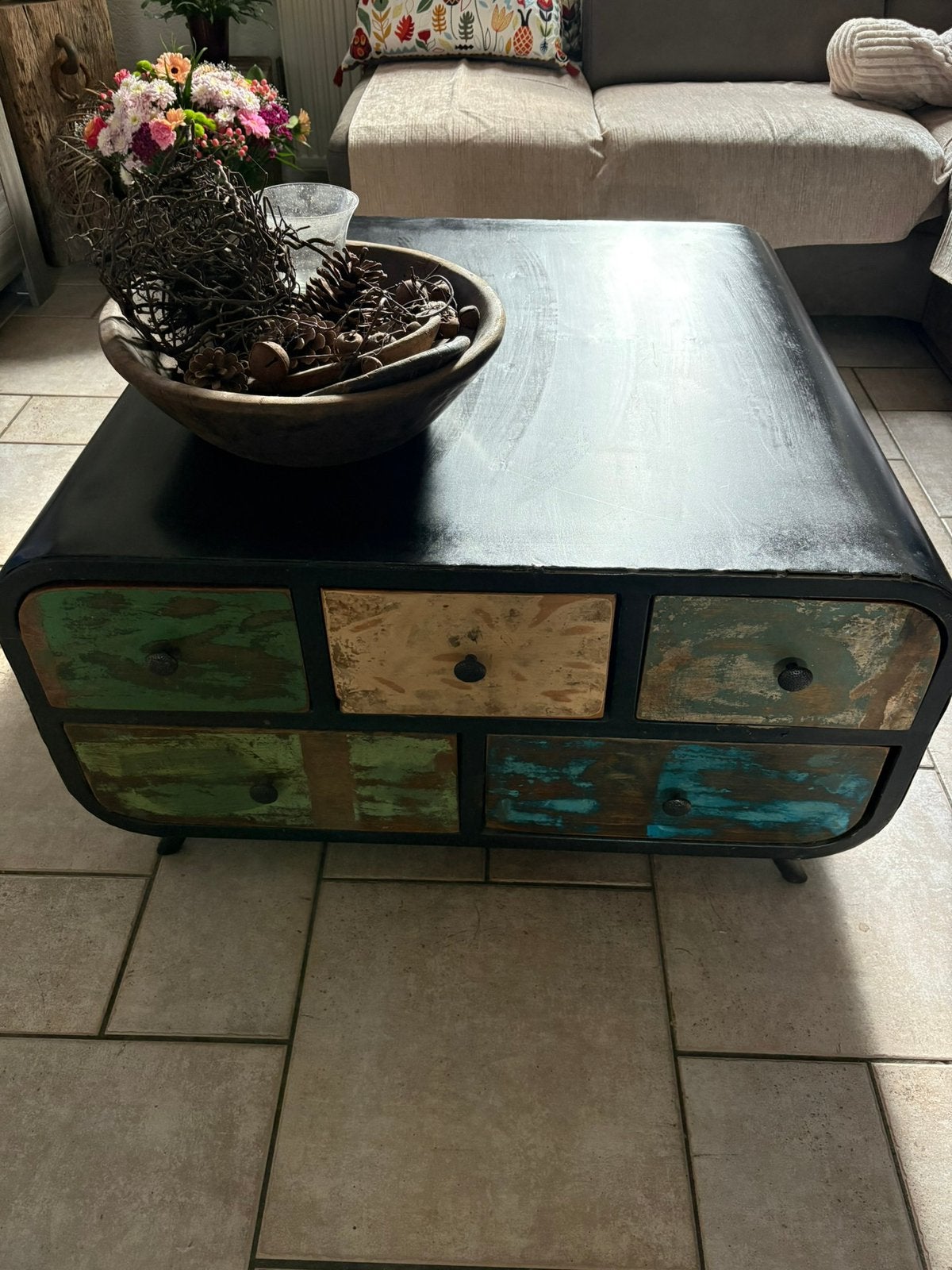 Uniek Salontafel, Vierkant, 50 tot 100 cm, Zo goed als nieuw, 5 – 50