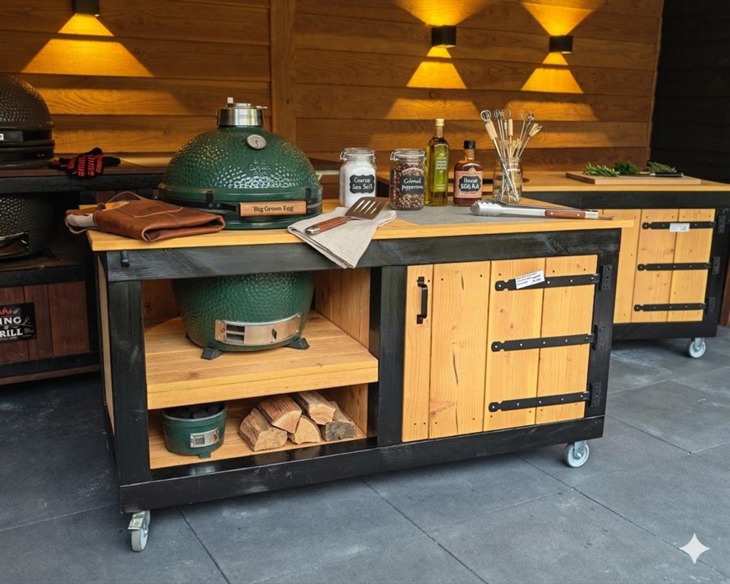 Kamado buitenkeuken Douglas Actie!, Tuin en Terras, Buitenkeukens, Ophalen, Gebruikt, Houtskool