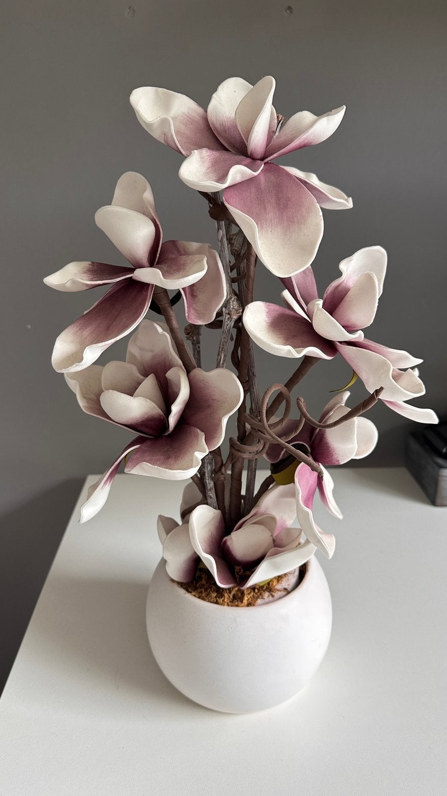 Kunstplant Magnolia (48cm), Ophalen of Verzenden, Zo goed als nieuw, Kunstbloem, 48 cm