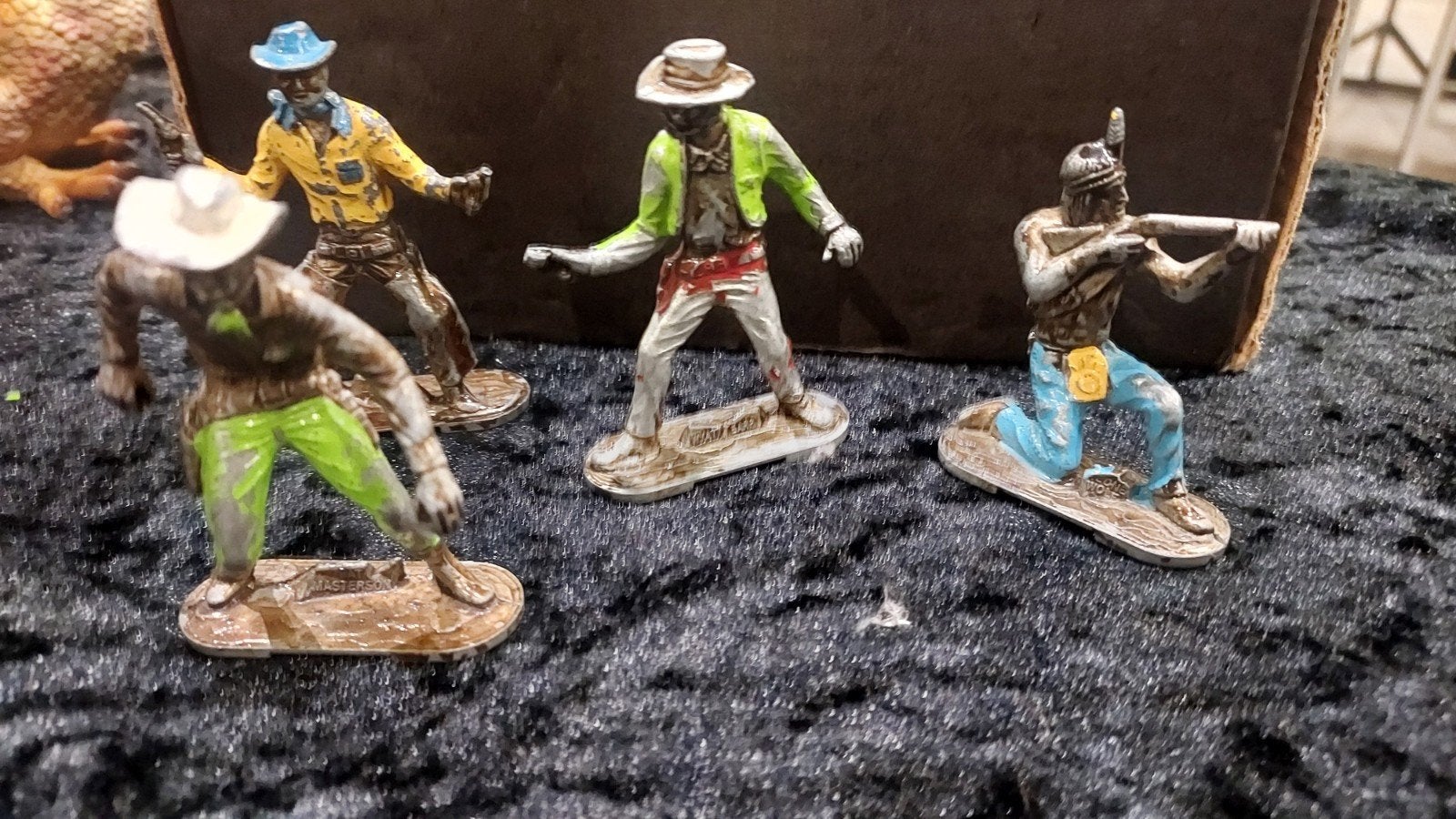 Vintage Loden Speelgoedfiguren - Cowboys en Indiaan, Verzamelen, Ophalen of Verzenden, Gebruikt