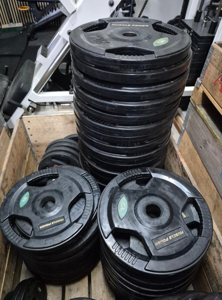 Muscle Power Halterschijven – Slechts €1,95 per kg, Ophalen, Zo goed als nieuw, Benen, Overige typen