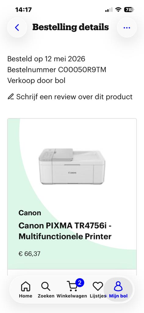 Nieuw: Canon printer Pixma TR4756i inktjet printer, Ophalen, Inkjetprinter, All-in-one, Scannen