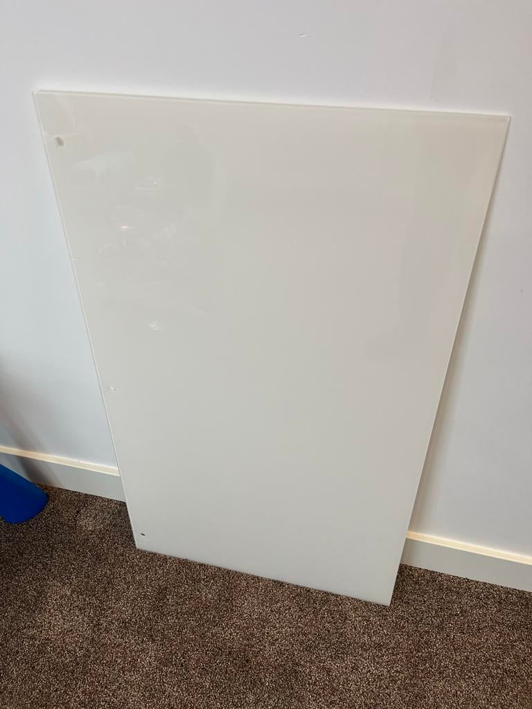 IKEA malm glasplaat wit 80x48, Ophalen, Zo goed als nieuw