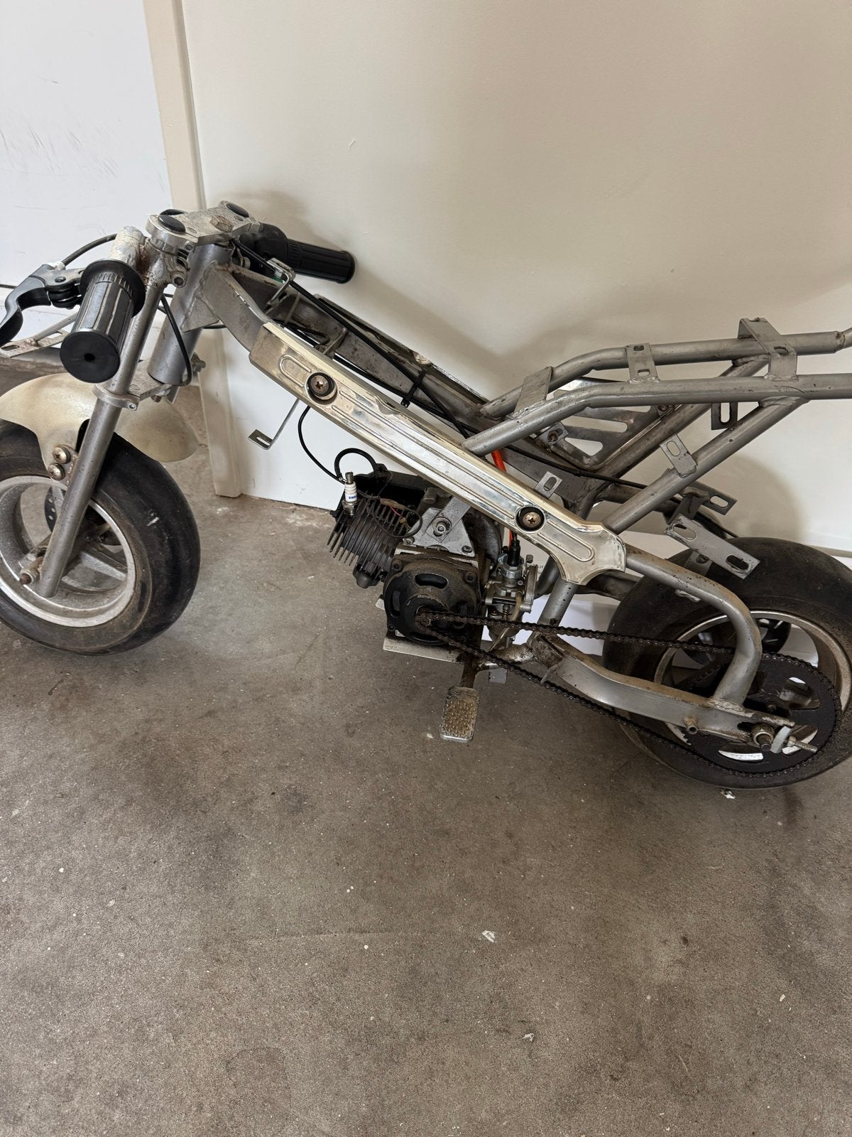 Minibike project - te koop of ruilen., Ophalen, Gebruikt, Schijfrem, Pitbike