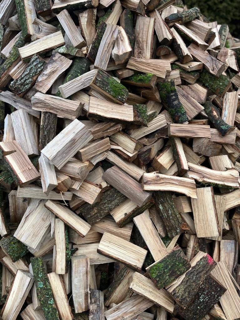 Gekloofd brandhout- inlands eiken, 6 m³ of meer, Ophalen, Eikenhout, Blokken
