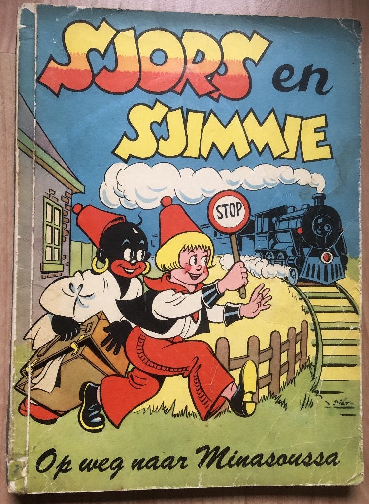 FRANS PIET - SJORS EN SJIMMIE - OP WEG NAAR MINASOUSSA, Eén stripboek, Ophalen of Verzenden, Zo goed als nieuw, Frans Piët