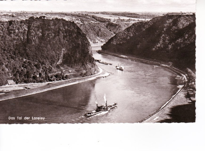 RIJN,- Das Tal der Loreley. Raderboot.  10-06, Ophalen of Verzenden, 1960 tot 1980, Ongelopen, Duitsland