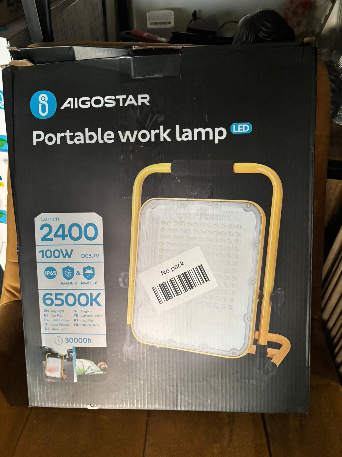 Aigostar LED Werkspot IP65 Waterdicht en Stofdicht, Ophalen of Verzenden, Lamp met armatuur, 50 tot 200 watt, Nieuw