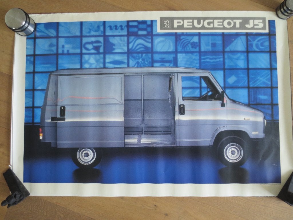 Posters : 2 x verschillende Posters  Peugeot J5  Nieuw, Rechthoekig Liggend, Nieuw, Ophalen of Verzenden, A1 t/m A3