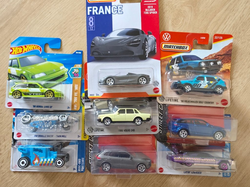 Hot Wheels Majorette Matchbox partij van 9 stuks HotWheels, Hobby en Vrije tijd, Modelauto's | Overige schalen, Verzenden, Nieuw