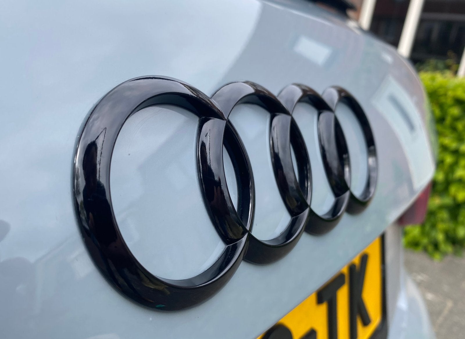 Audi Ringen embleem / logo voor-, achterkant glossy black, Ophalen of Verzenden