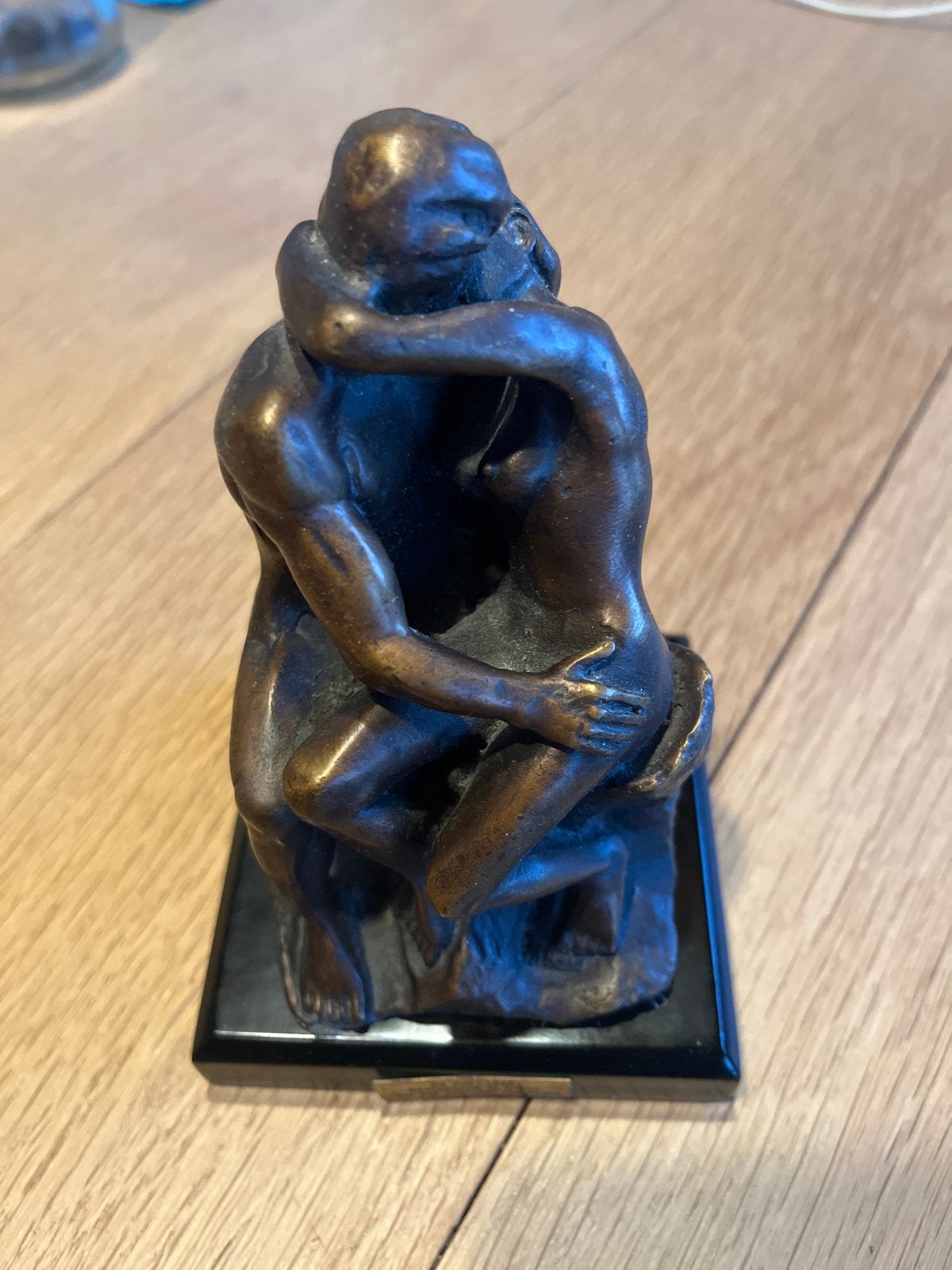 De Kus - 1889 Bronzen reproductie naar Rodin, Antiek en Kunst, Groep mensen, Minder dan 20 cm, Ophalen of Verzenden, Beeld