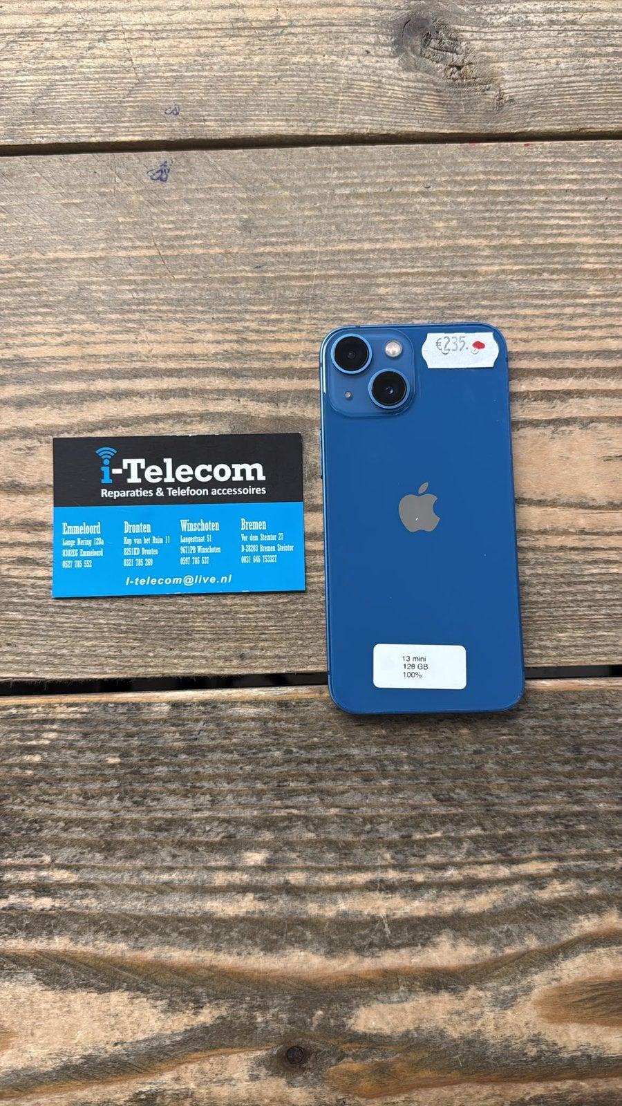 Iphone 13 mini blue 128 GB + garantie 100%, Ophalen of Verzenden, Zo goed als nieuw, Overige typen