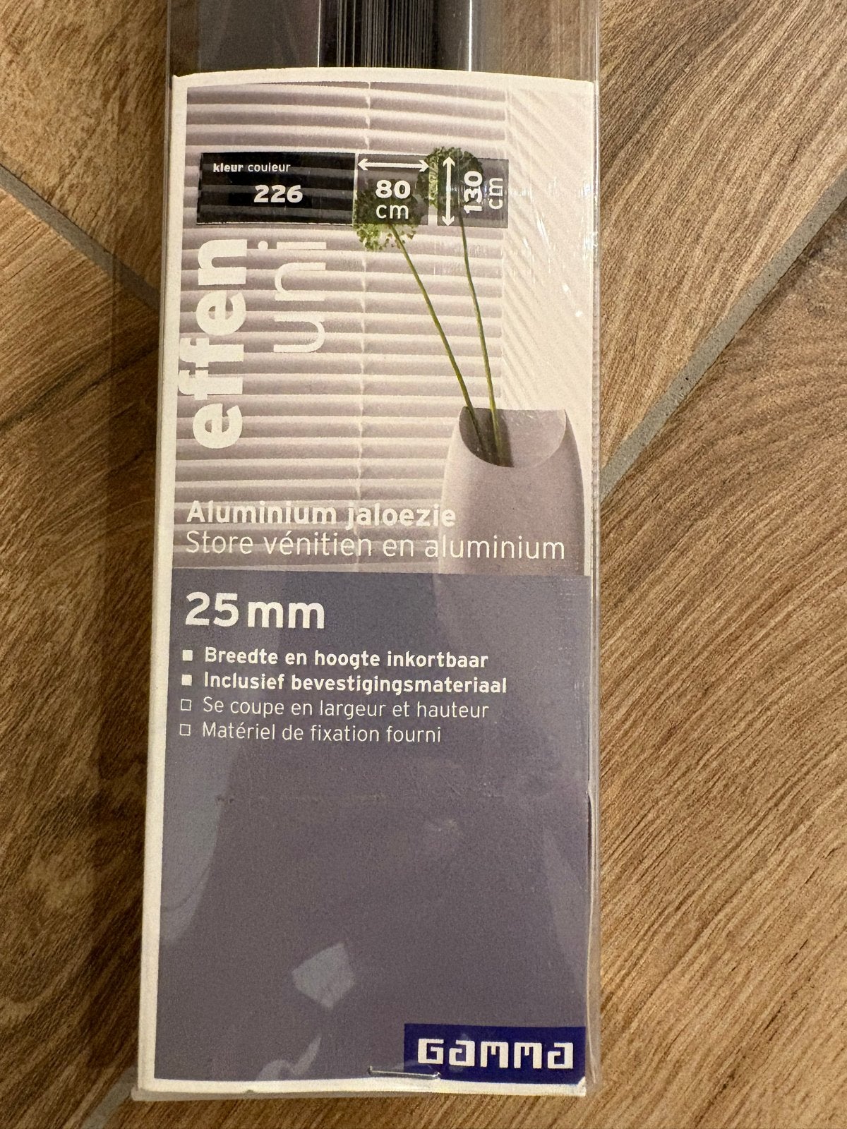 Gamma 25 mm Aluminium Jaloezie 80x130 cm Antraciet - 2 stuks, Huis en Inrichting, Ophalen, Jaloezie, Overige merken, Metaal