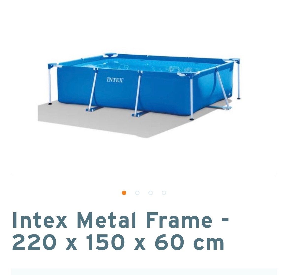 Intex Metal Frame opzet zwembad 220x150x60 cm, Ophalen, Gebruikt, Opzetzwembad, 200 tot 400 cm