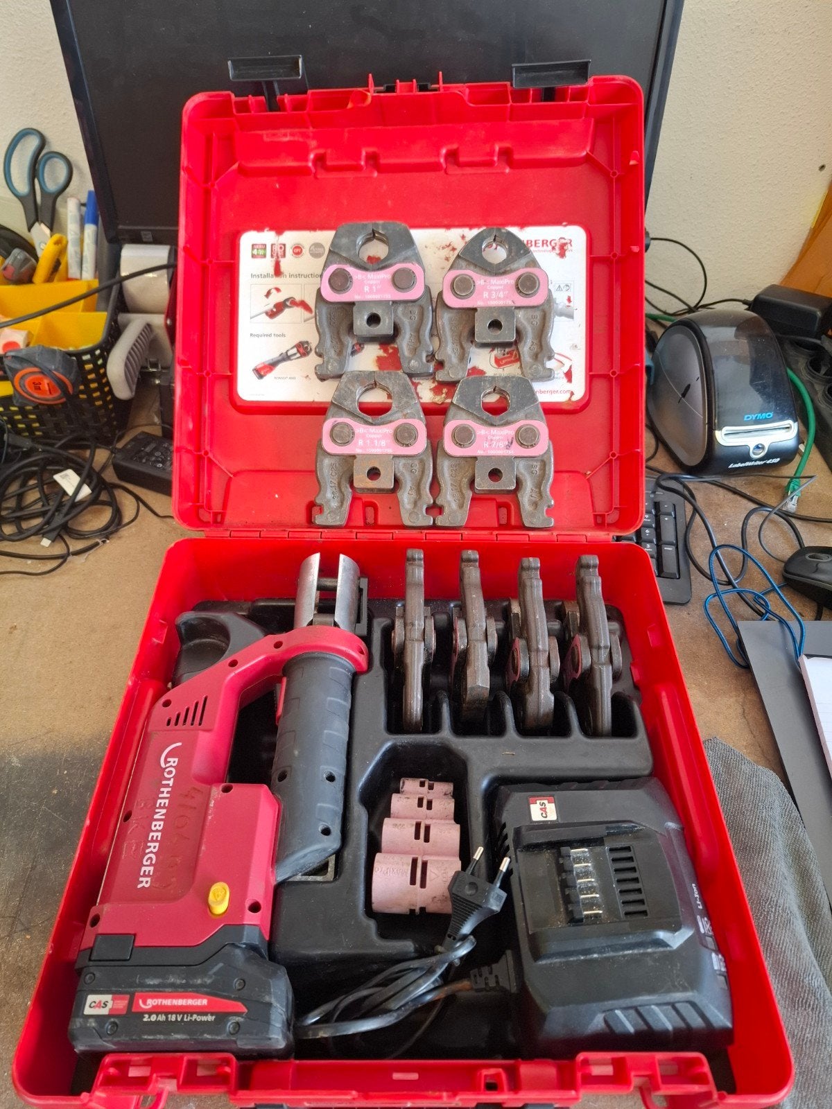 Rothenberger Accu persmachine met toebehoren, Ophalen of Verzenden, Zo goed als nieuw, Overige typen, Overige merken
