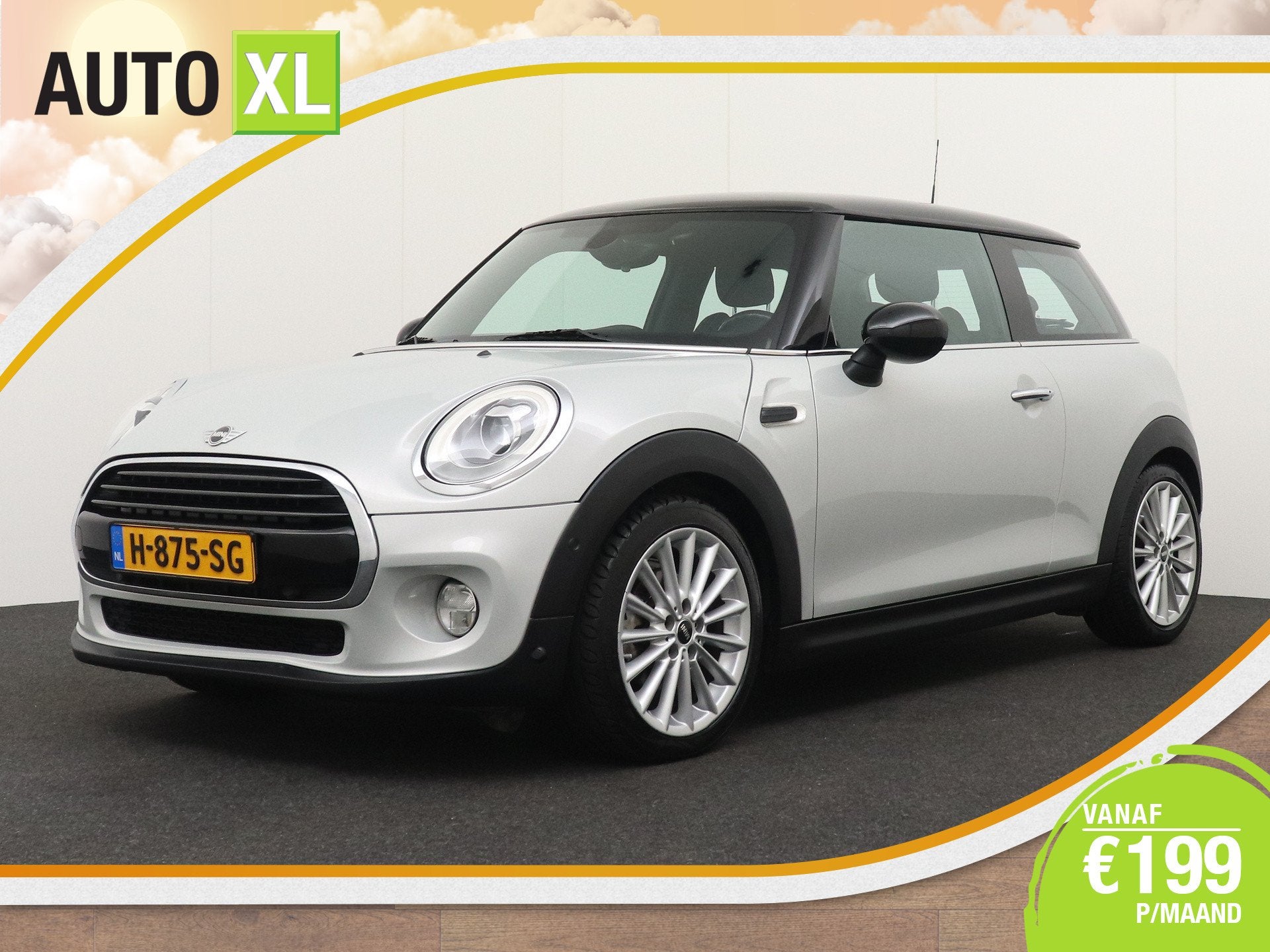 MINI Mini 1.5 136 PK Aut. Cooper Climate Control Cruise Stoe, Auto's, Mini, Dealer onderhouden, Gebruikt, 4 stoelen, Leder en Stof