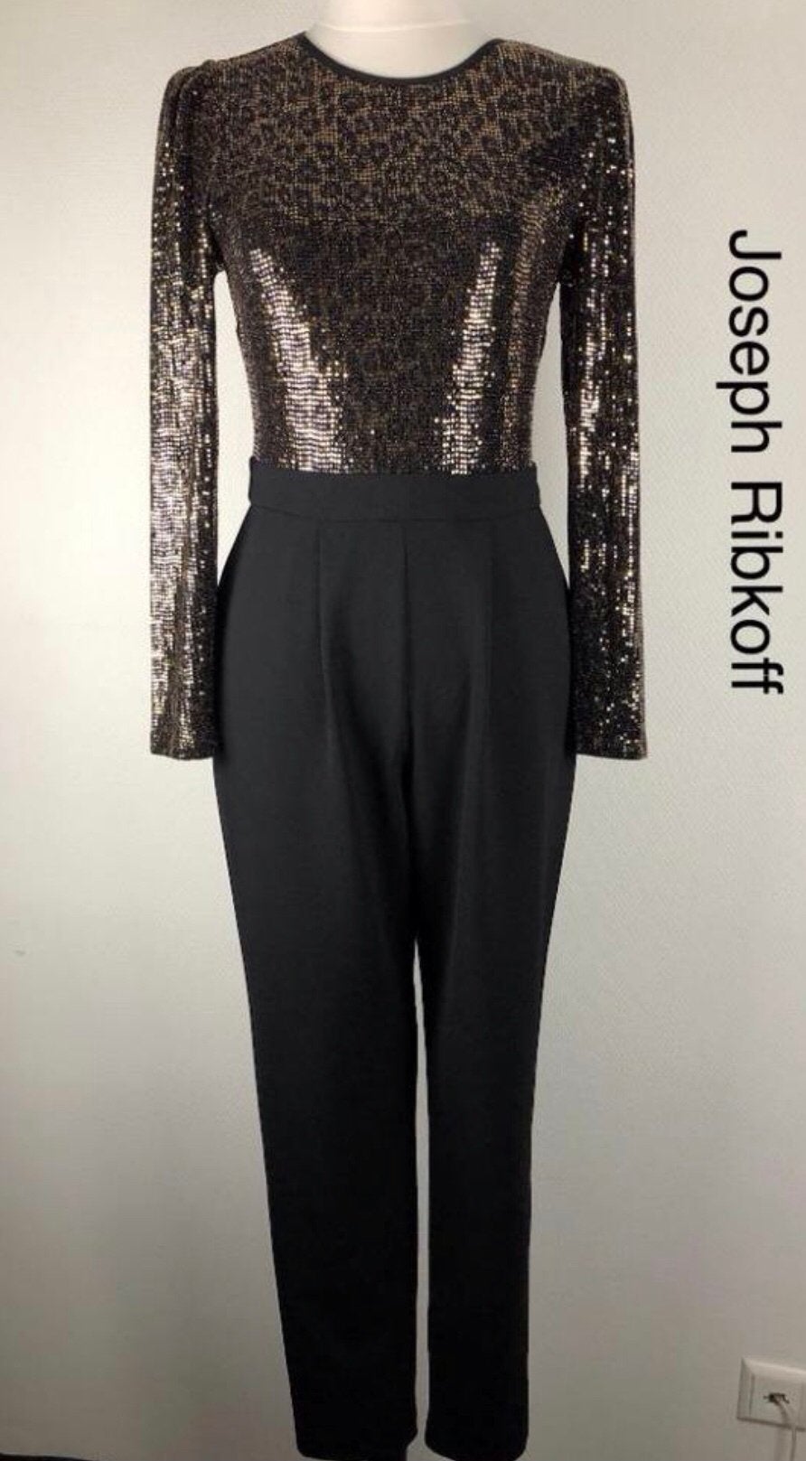 Ribkoff luxe jumpsuit zwart met lurex goud werkje maat M, Verzenden, Nieuw, Maat 38/40 (M), Meerkleurig