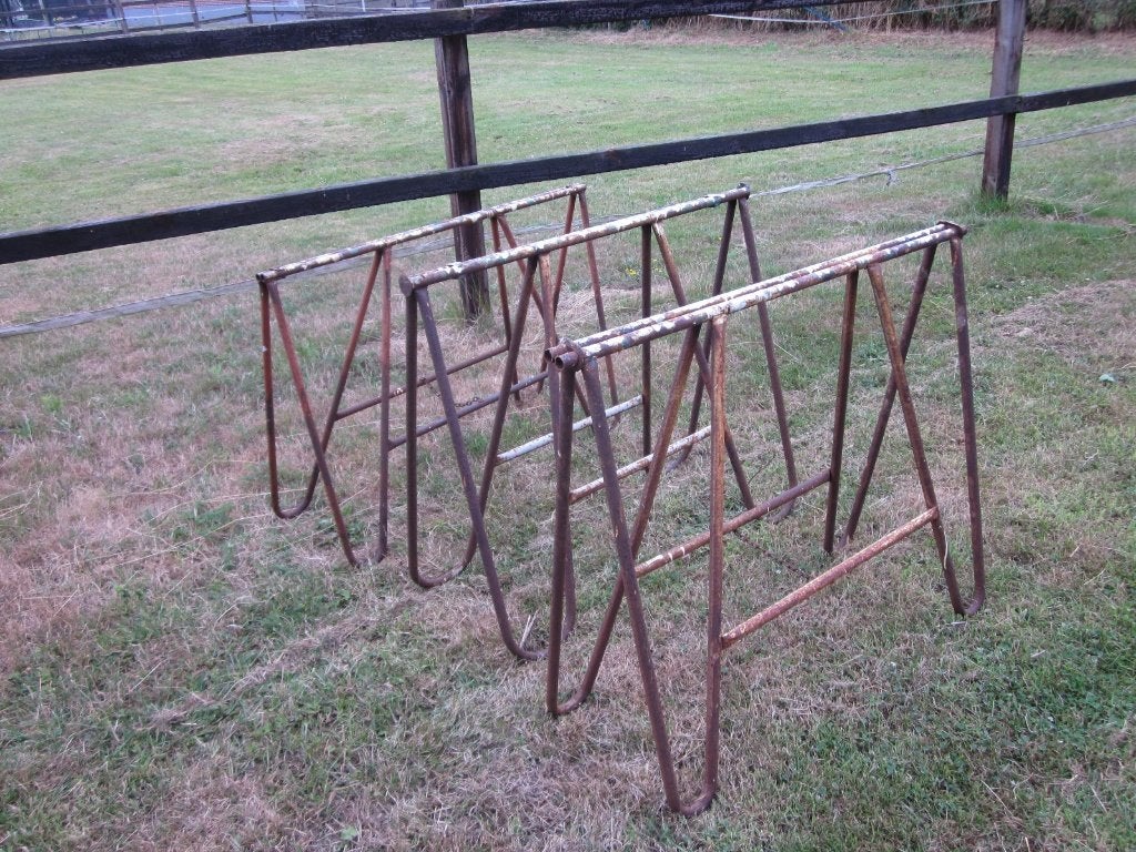 stempels en steigerbokken, Doe-het-zelf en Verbouw, Steigers, Ophalen, Gebruikt, Gevelsteiger, Minder dan 2 meter