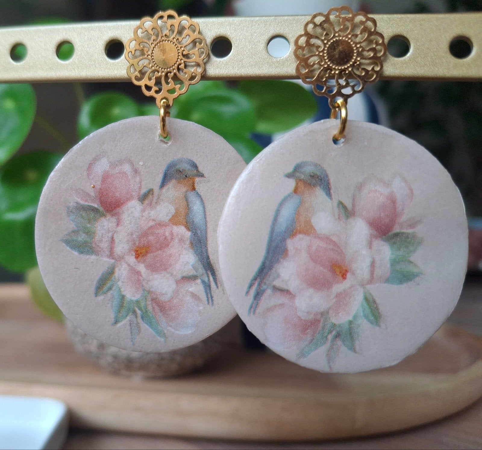Vintage oorbellen, Overige materialen, Hangers, Overige kleuren, Nieuw