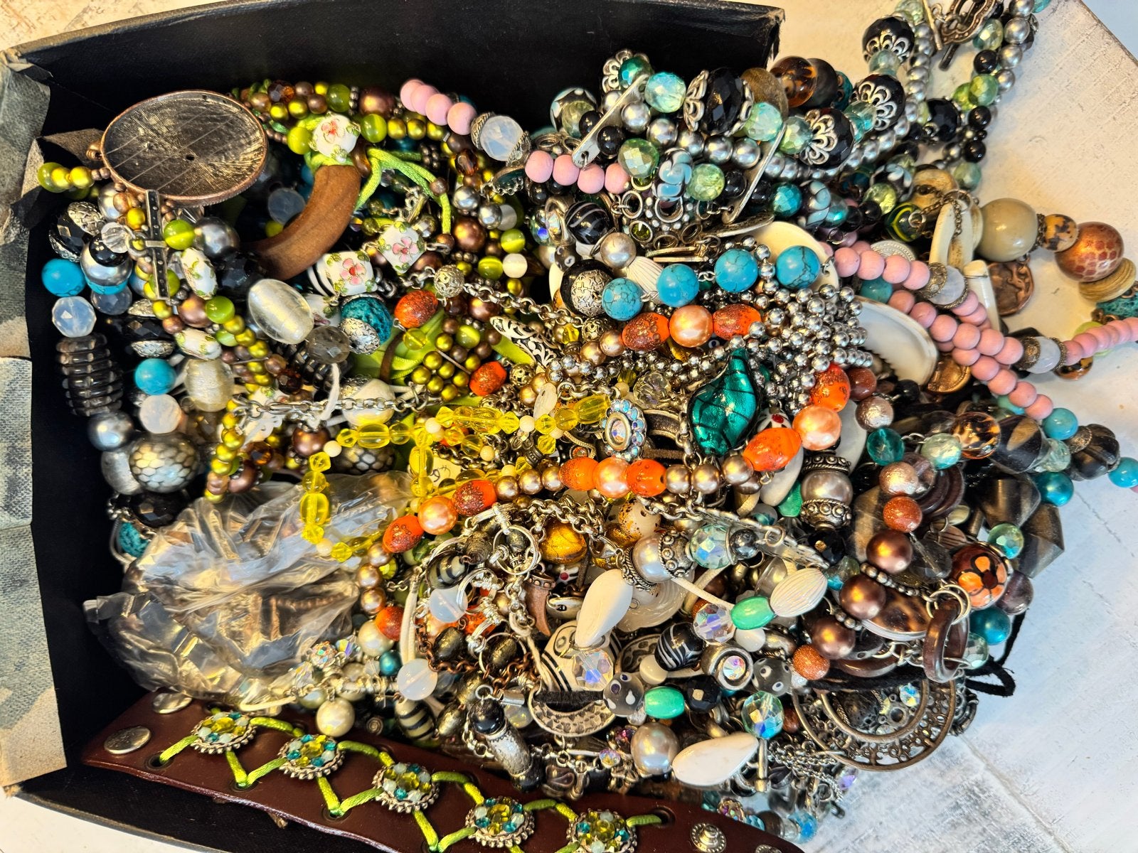 Grote partij diverse sieraden, kettingen, armbanden, oorbell, Ophalen of Verzenden, Gebruikt