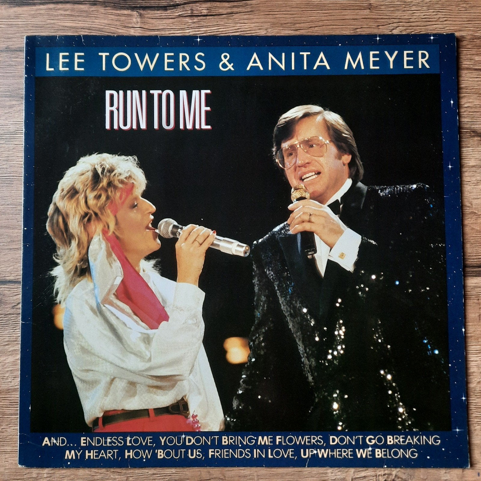 Lee Towers & Anita Meyer - Run To Me LP (1986), Ophalen of Verzenden, 1980 - 1989, Gebruikt, 12 inch