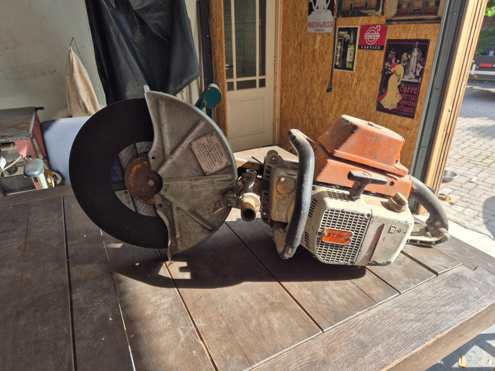 stihl bandenzaag met 13 staalschijven en 1 steenblad, Ophalen, 1200 watt of meer, Kettingzaag, 70 mm of meer