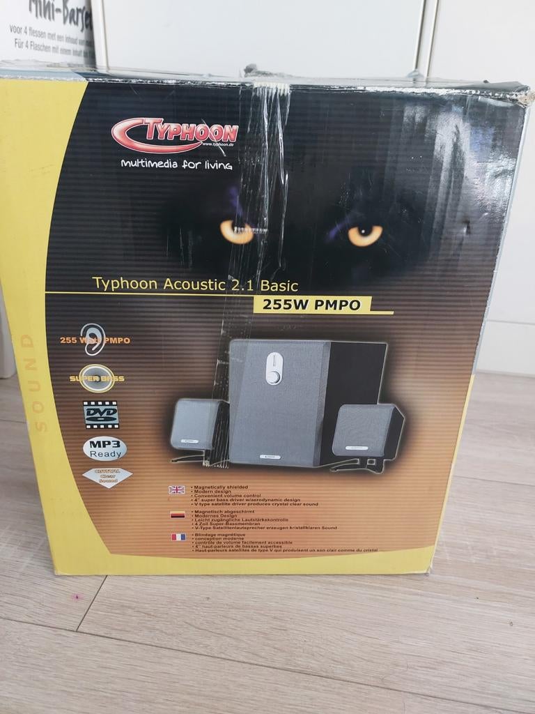 Typhoon Acoustic 2.1 Basic PC Luidsprekersysteem, Ophalen, Nieuw, Audiokanaal 2.1, Typhoon