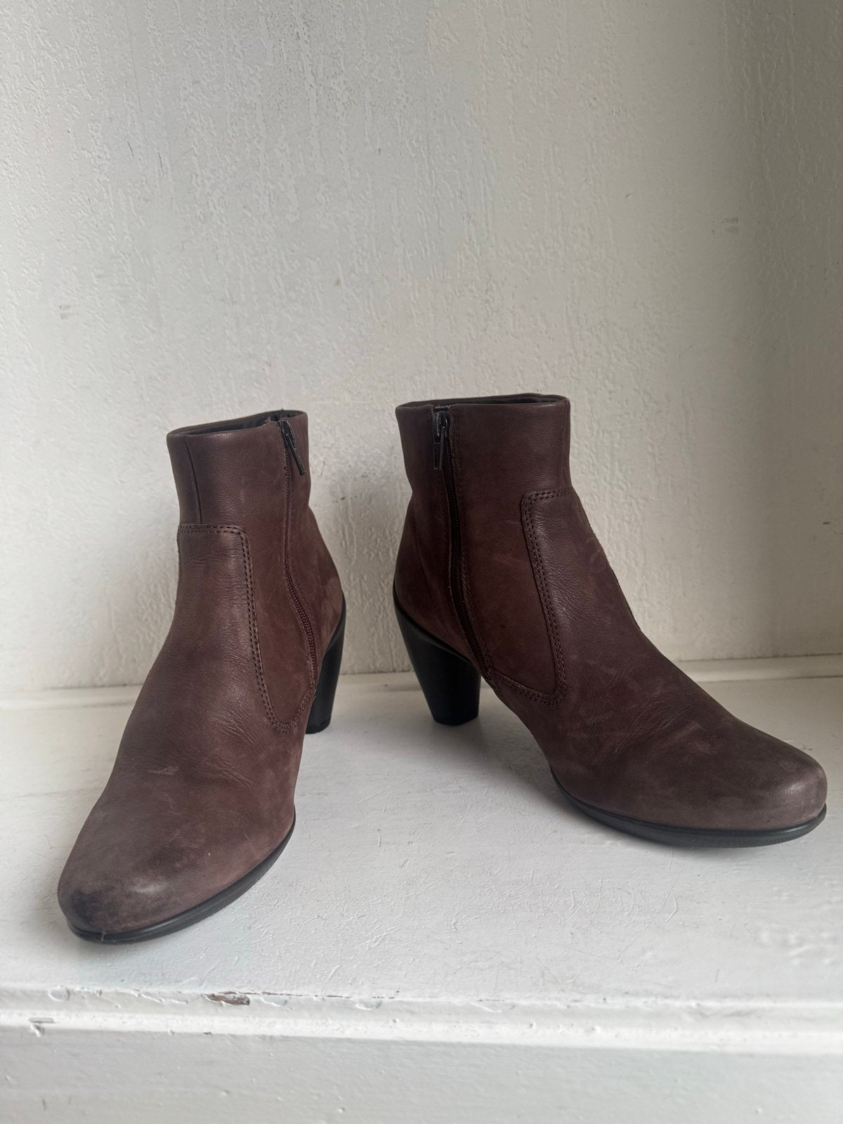 Ecco bruine leren enkellaarzen maat 39, Kleding | Dames, Schoenen, Gedragen, Lage of Enkellaarzen, Bruin, Ophalen of Verzenden